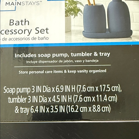 Mainstays Bath Accessory Set - Blue - Picture 6 of 8